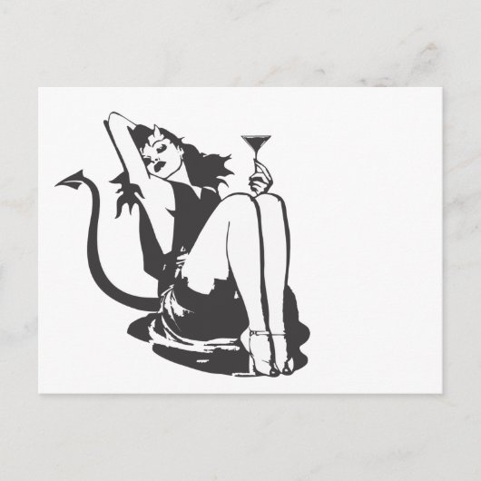 Devil Girl Briefkaart (Voorkant)