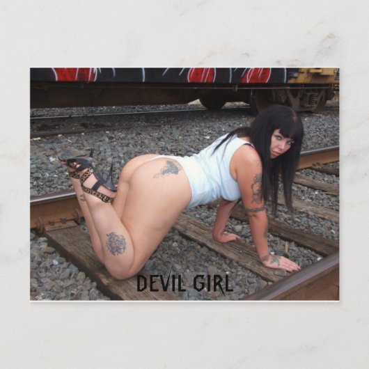 DEVIL GIRL BRIEFKAART (Voorkant)