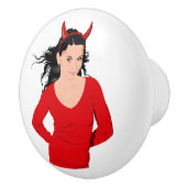 DEVIL GIRL KERAMISCHE KNOP (Rechts)