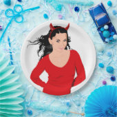 DEVIL GIRL PAPIEREN BORDJE (Feest)