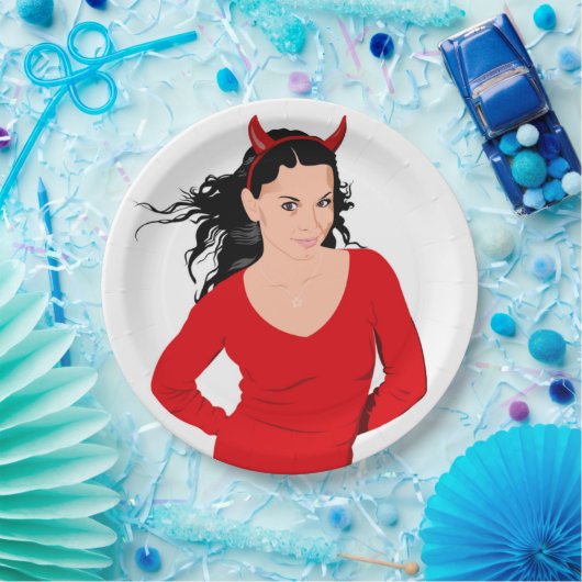 DEVIL GIRL PAPIEREN BORDJE (Feest)