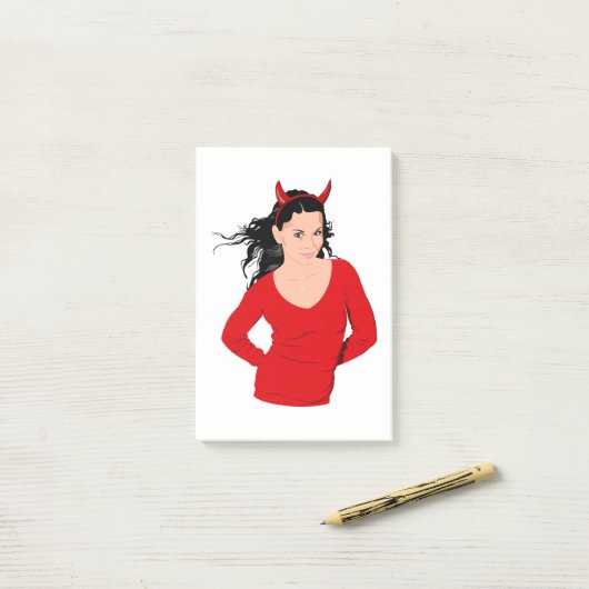 DEVIL GIRL POST-IT® NOTES (Op bureau)