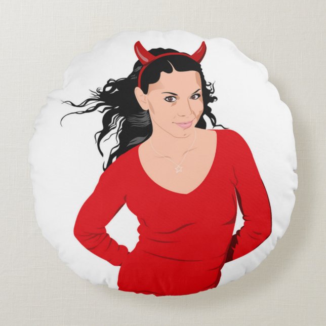 DEVIL GIRL ROND KUSSEN (Voorkant)