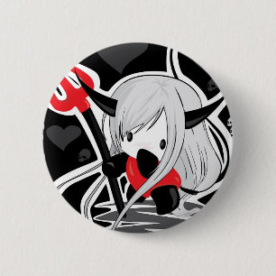 Devil Girl Ronde Button 5,7 Cm
