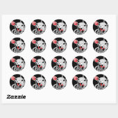 Devil Girl Ronde Sticker (Vel)