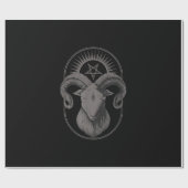 Devil Goat Pentagram Baphomet Satan Occult Satanic Cadeaupapier (Vlak)