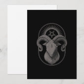 Devil Goat Pentagram Baphomet Satan Occult Satanic Feestdagenkaart (Voorkant / Achterkant)