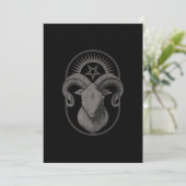 Devil Goat Pentagram Baphomet Satan Occult Satanic Feestdagenkaart (Staand voorkant)