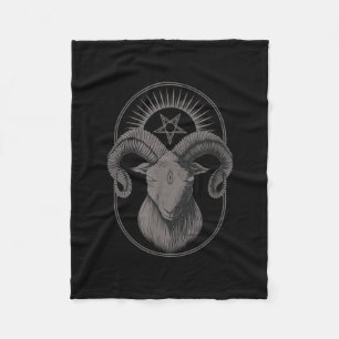 Devil Goat Pentagram Baphomet Satan Occult Satanic Fleece Deken