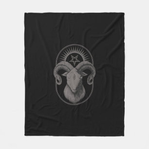 Devil Goat Pentagram Baphomet Satan Occult Satanic Fleece Deken