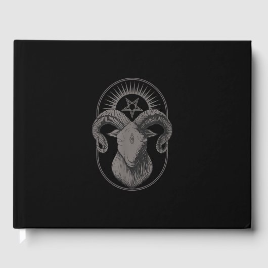 Devil Goat Pentagram Baphomet Satan Occult Satanic Gastenboek (Voorkant)