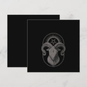 Devil Goat Pentagram Baphomet Satan Occult Satanic Kaart (Voorkant / Achterkant)