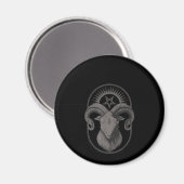 Devil Goat Pentagram Baphomet Satan Occult Satanic Magneet (Voorkant / Achterkant)