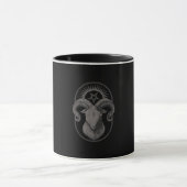 Devil Goat Pentagram Baphomet Satan Occult Satanic Mok (Midden)