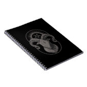 Devil Goat Pentagram Baphomet Satan Occult Satanic Notitieboek (Rechterzijde)