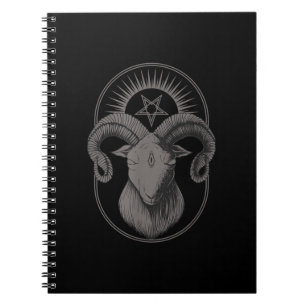 Devil Goat Pentagram Baphomet Satan Occult Satanic Notitieboek