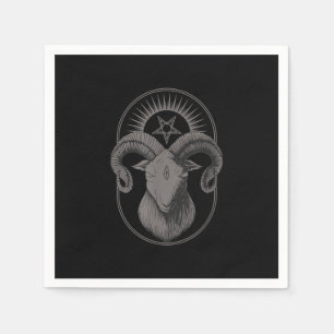 Devil Goat Pentagram Baphomet Satan Occult Satanic Servet