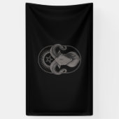 Devil Goat Pentagram Baphomet Satan Occult Satanic Spandoek (Verticaal)