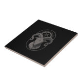 Devil Goat Pentagram Baphomet Satan Occult Satanic Tegeltje (Zijkant)