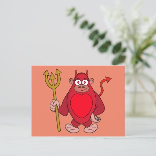 Devil Gorilla Briefkaart (Staand voorkant)