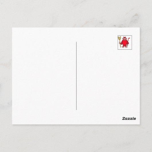 Devil Gorilla Briefkaart (Achterkant)