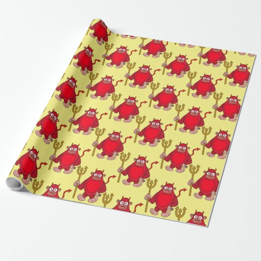 Devil Gorilla Cadeaupapier (Uitgerold)