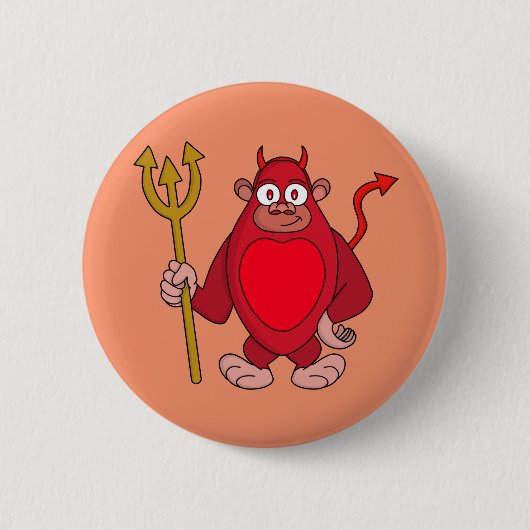 Devil Gorilla Ronde Button 5,7 Cm (Voorkant)