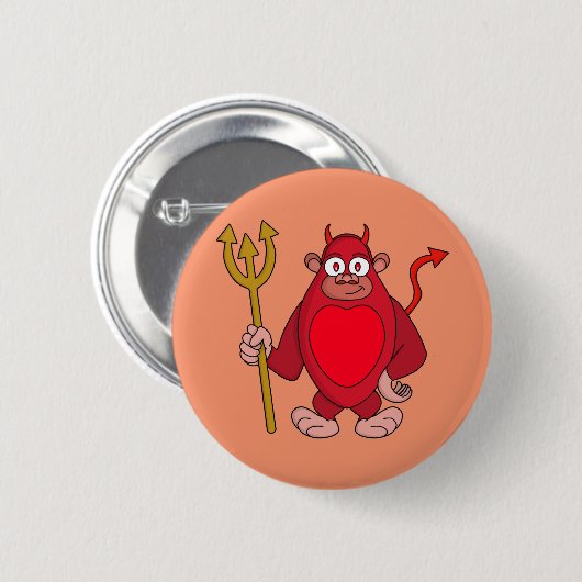 Devil Gorilla Ronde Button 5,7 Cm (Voorkant /achterkant)