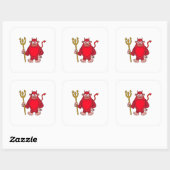 Devil Gorilla Vierkante Sticker (Vel)