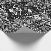 Devil gothic Victoriaans gothic Wrapping Paper Cadeaupapier (Hoek)