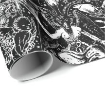 Devil gothic Victoriaans gothic Wrapping Paper