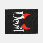 Devil Halloween Matching Couple Vriendin 1 Fleece Deken (Voorkant (Horizontaal))