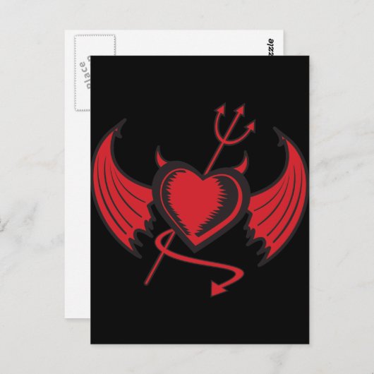 Devil Heart Briefkaart (Voorkant / Achterkant)