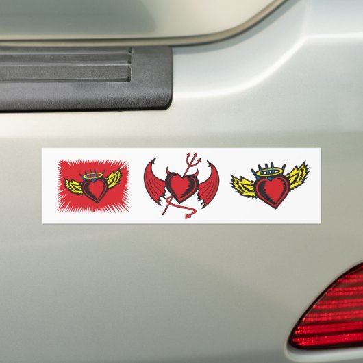 Devil Heart Bumpersticker (Op auto)