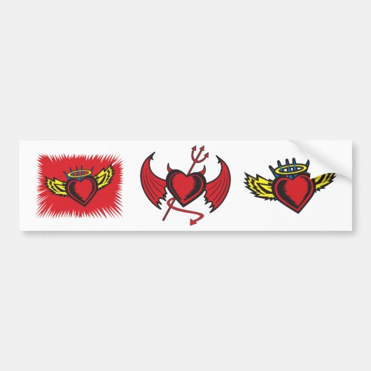 Devil Heart Bumpersticker (Voorkant)