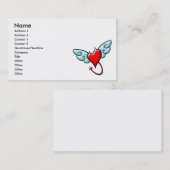Devil Heart met Wings (Naughty) Visitekaartje (Voorkant / Achterkant)