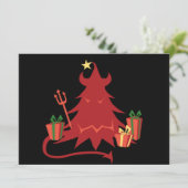 Devil Holiday Tree Feestdagenkaart (Staand voorkant)