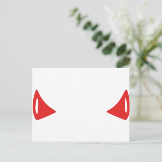 Devil Horns Briefkaart (Staand voorkant)
