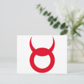 Devil Horns - Emo, gothic, alternatief, rots, grun Briefkaart (Staand voorkant)
