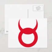 Devil Horns - Emo, gothic, alternatief, rots, grun Briefkaart (Voorkant / Achterkant)