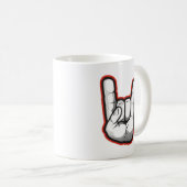 Devil Horns Hand Gesture Koffiemok (Voorkant rechts)