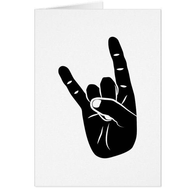 Devil Horns sign language pictogram for rock music (Voorkant)