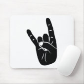 Devil Horns sign language pictogram for rock music Muismat (Met muis)