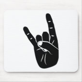 Devil Horns sign language pictogram for rock music Muismat (Voorkant)