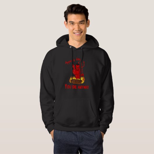 Devil Horror Halloween Motif Hoodie (Voorkant volledig)