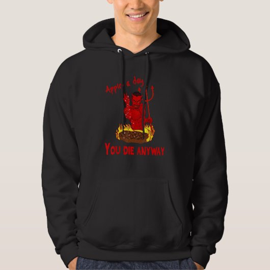 Devil Horror Halloween Motif Hoodie (Voorkant)