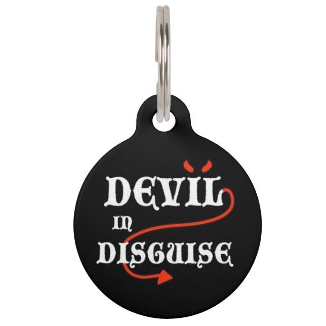 Devil in Disguise Pet ID Tag Huisdierpenning (Voorkant)