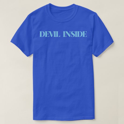 Devil Inside blue T-shirt (Design voorkant)