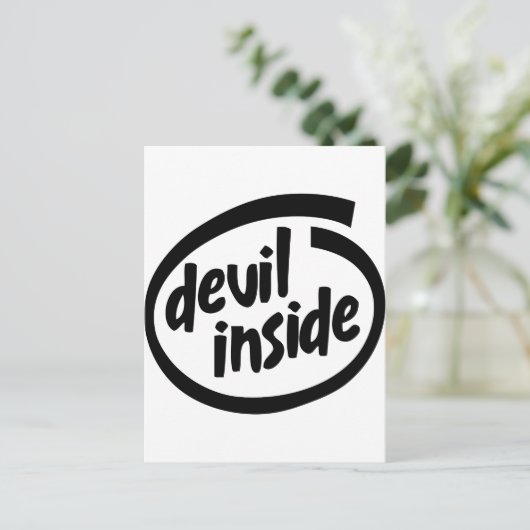 Devil Inside Briefkaart (Staand voorkant)