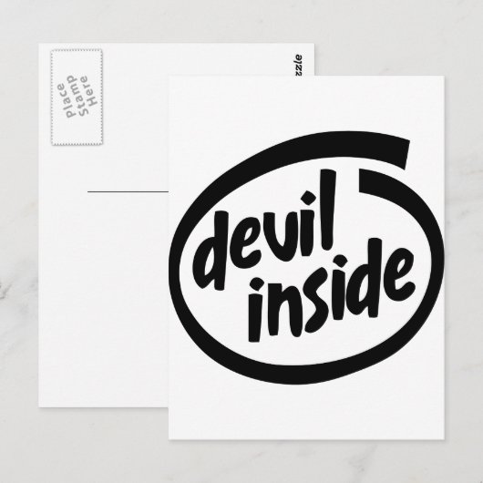 Devil Inside Briefkaart (Voorkant / Achterkant)
